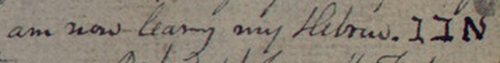 Detail of letter of 30 January 1803