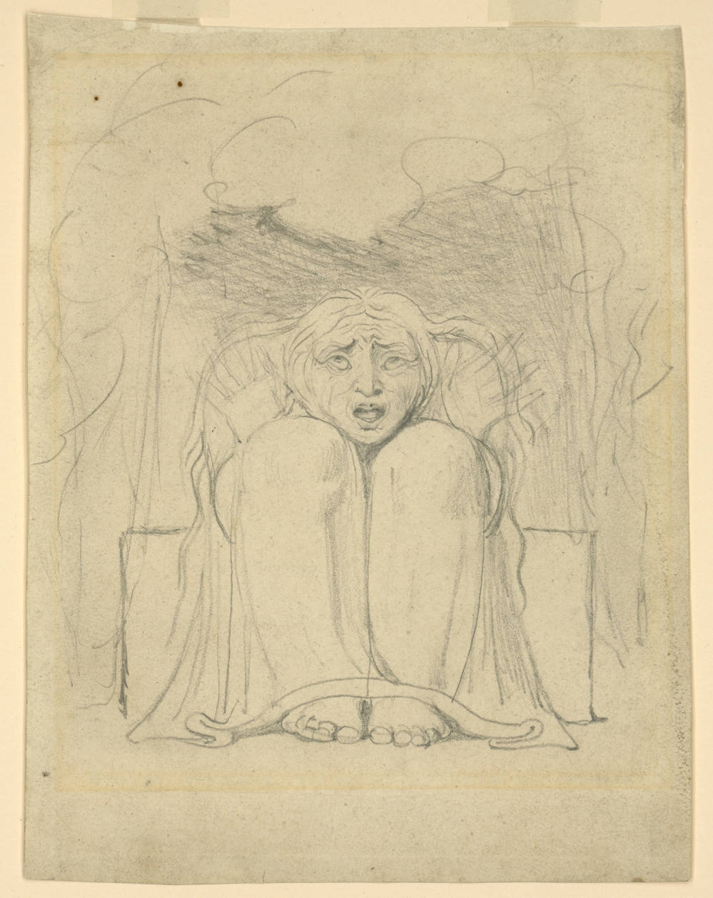Sketch for the frontispiece for the Book of Los. Harry Ransom Center, University of Texas at Austin.